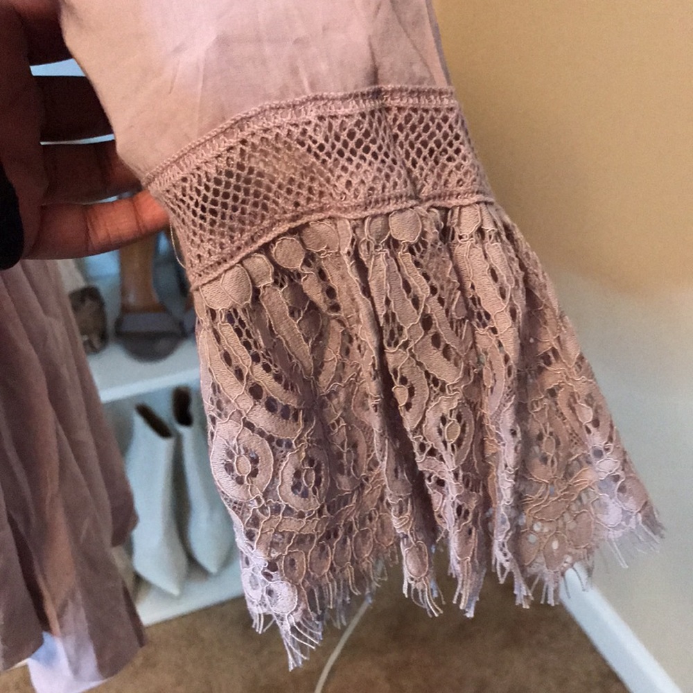 Free people lace button up top s - Picture 3 of 6